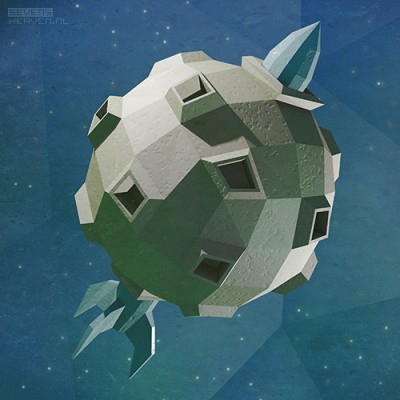low-polygon-3d-artwork-illustration-illustratie_maan-moon-raket-rocket