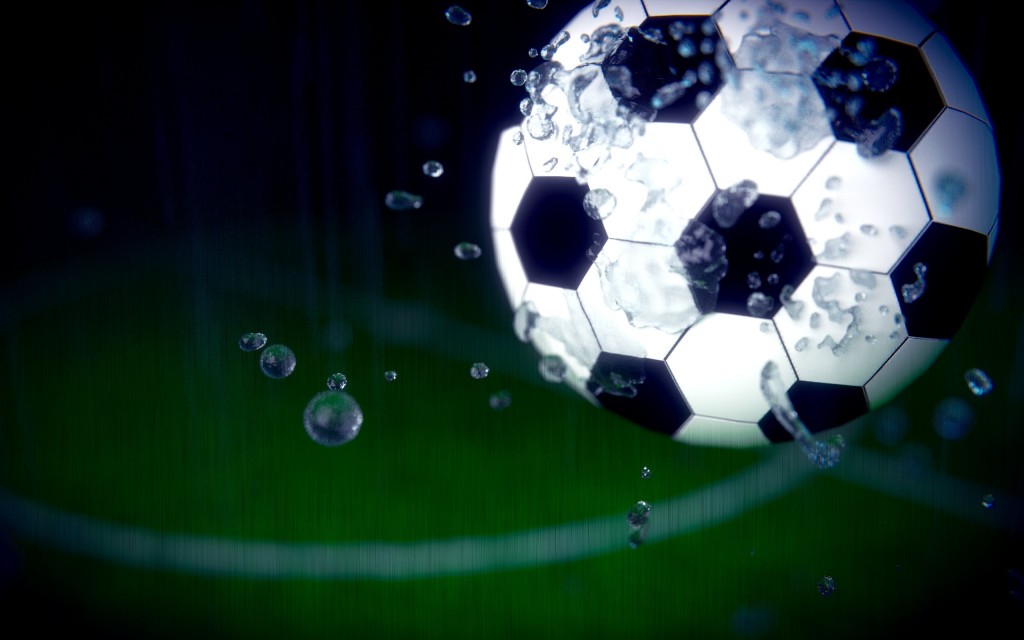soccer in the rain