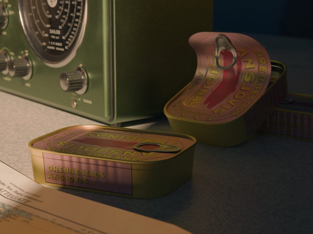 Cans of anchovies