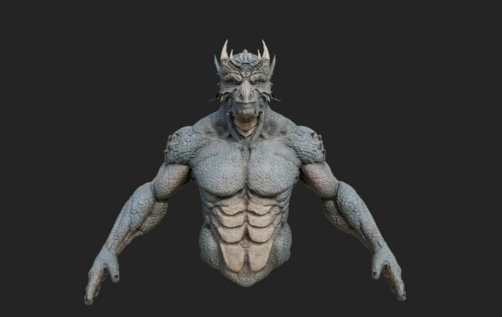 Figure 10: Textured bust in Blender (Cycles).