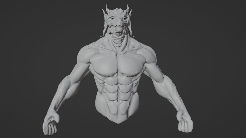 Figure 4: Blockout of the bust after 2.5 hours.