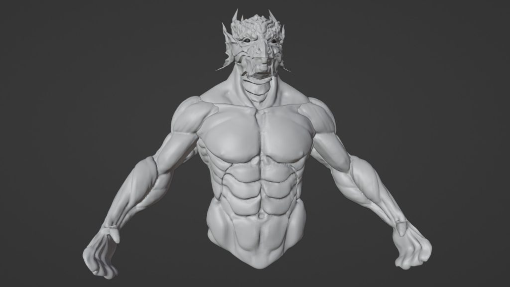 Figure 5: Final blockout of the bust.
