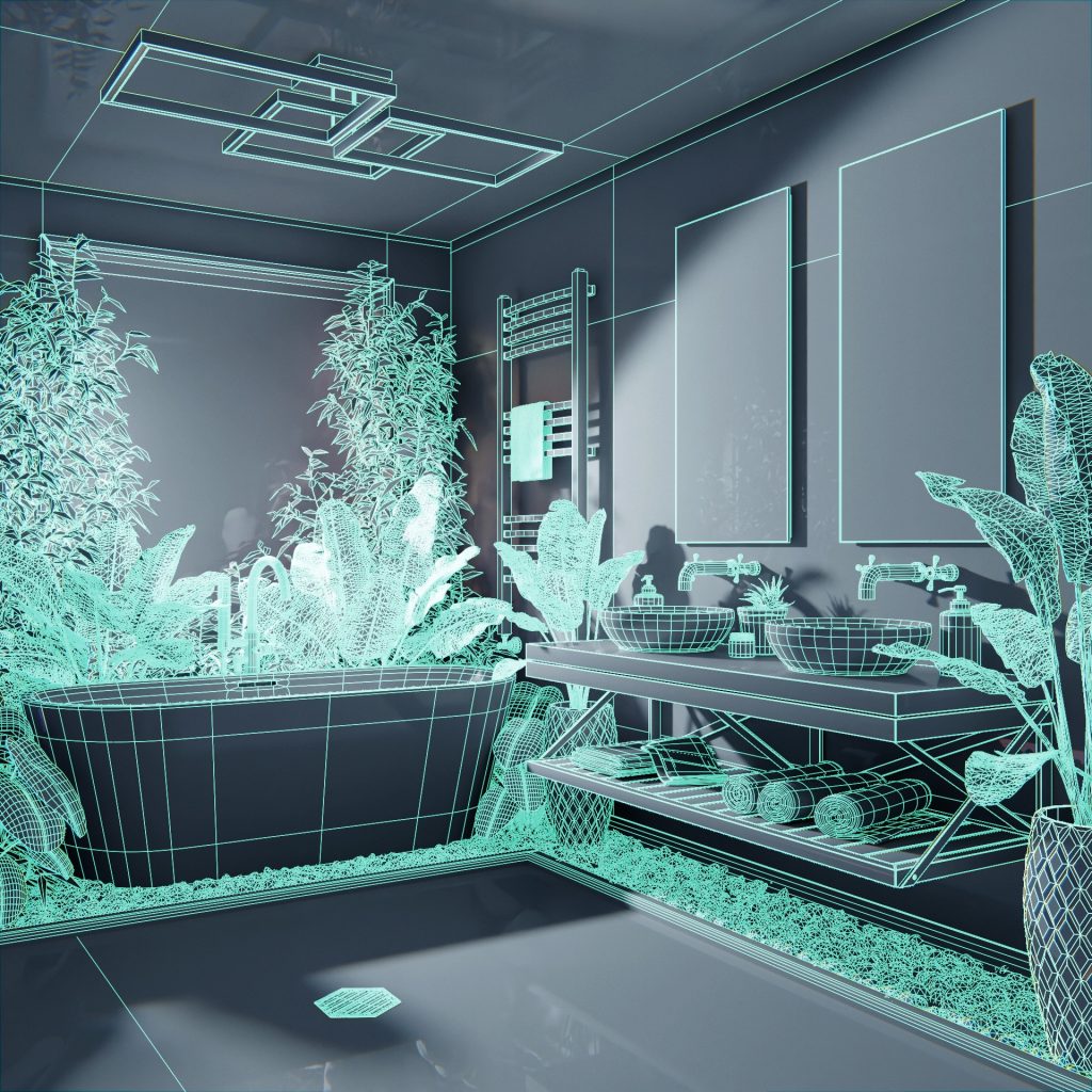 Scene wireframe preview