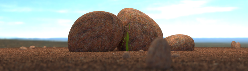 Stones in Desert