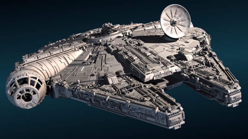 free 3D model of the Millenium Falcon