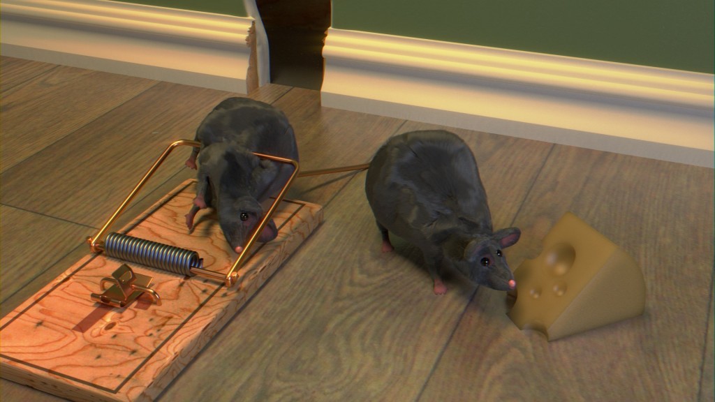 12 - jBlenderUser3D -  The second mouse gets the cheese.