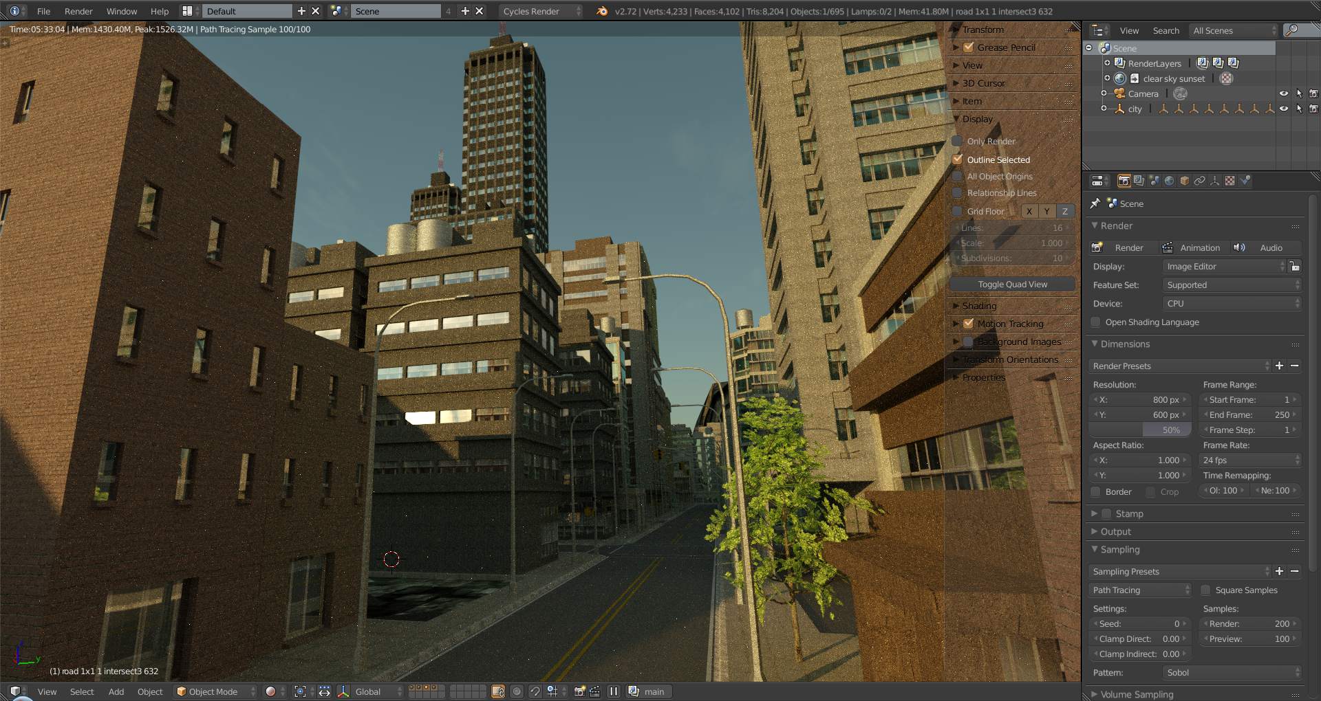 blender 3d scene city download