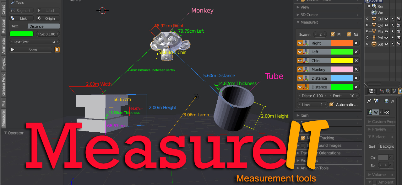 Take measurements in the Blender viewport with MeasureIt BlenderNation