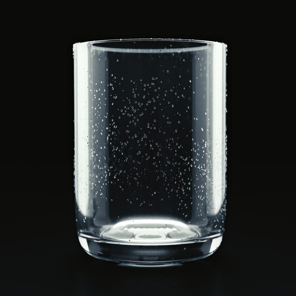 Free 3D model download: glass with droplets