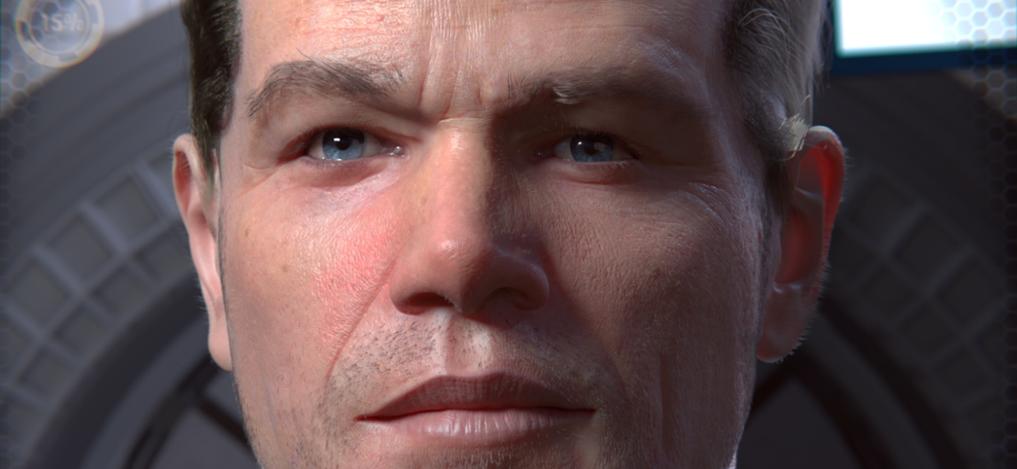 Portrait of Matt Damon in 'The Martian', done in Blender
