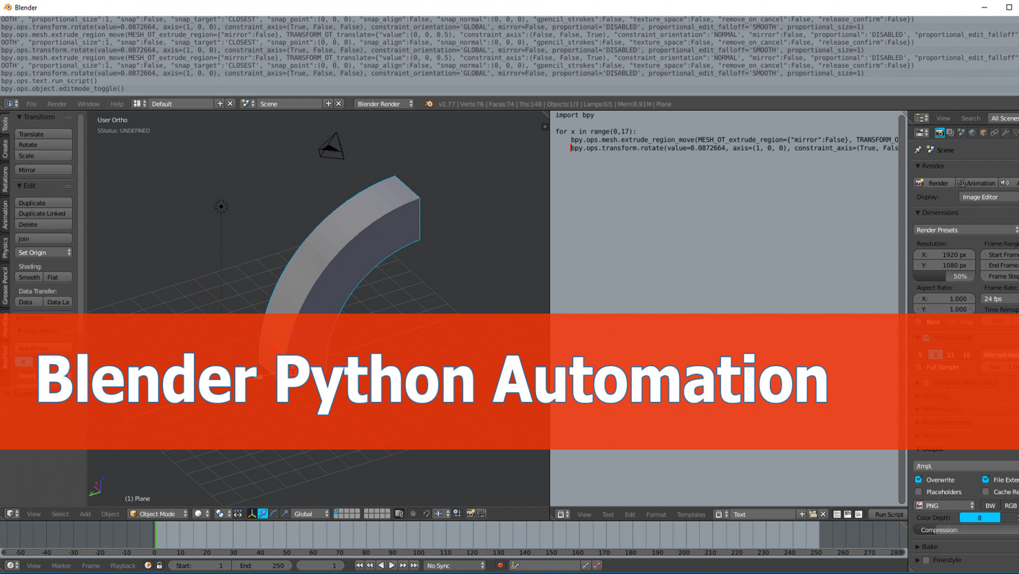 Blender Python tutorial: Automation of operations - BlenderNation