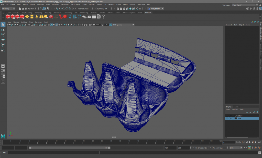 symmetrical retopology