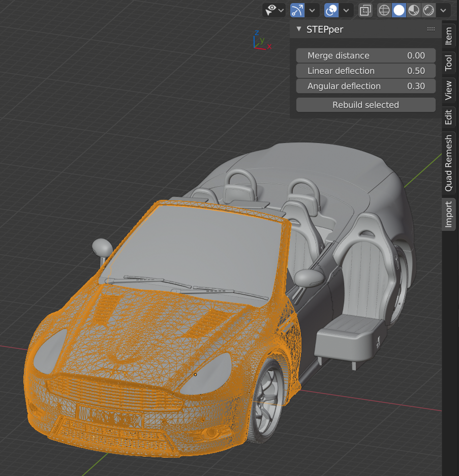 You can change the meshing settings after import as well
