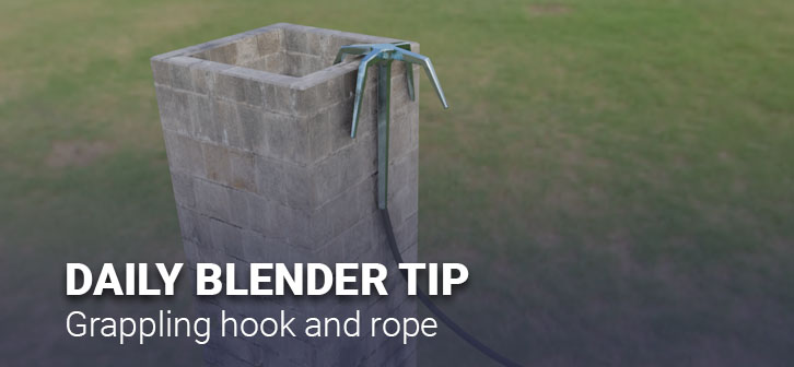 Daily Blender Tip - Grappling hook and rope physics - BlenderNation