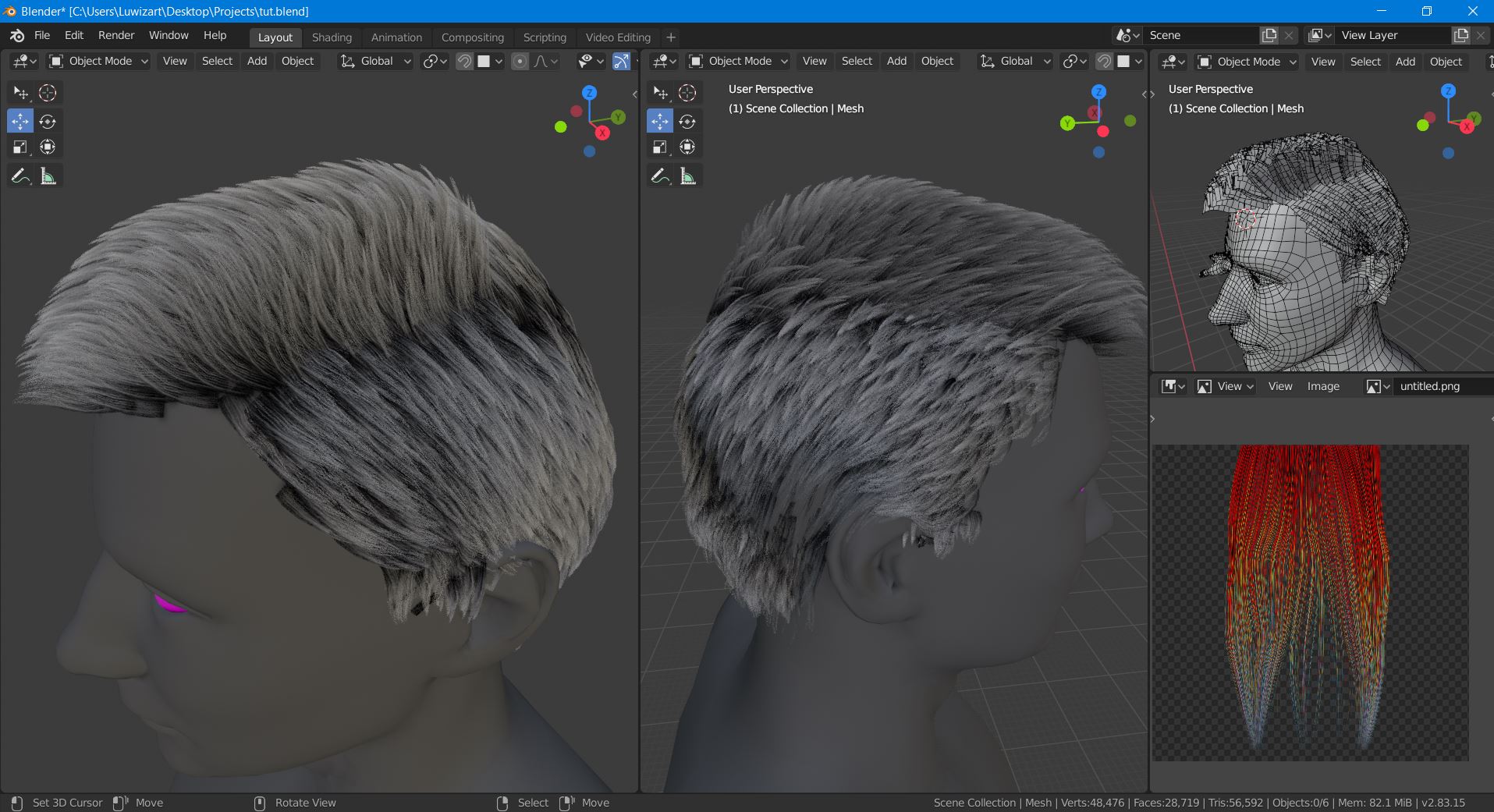 Generate hair cards with blender particle system - BlenderNation