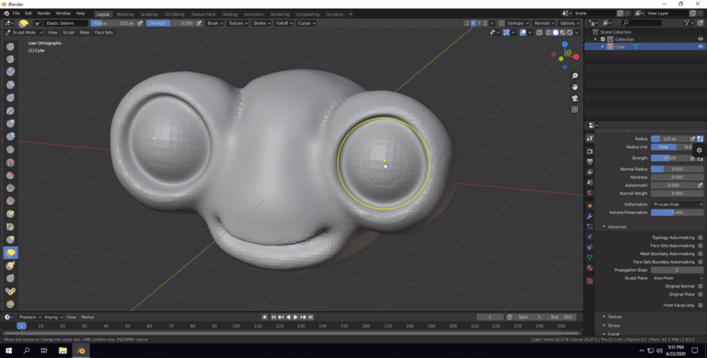 Sculpt away in Blender in any browser on any system