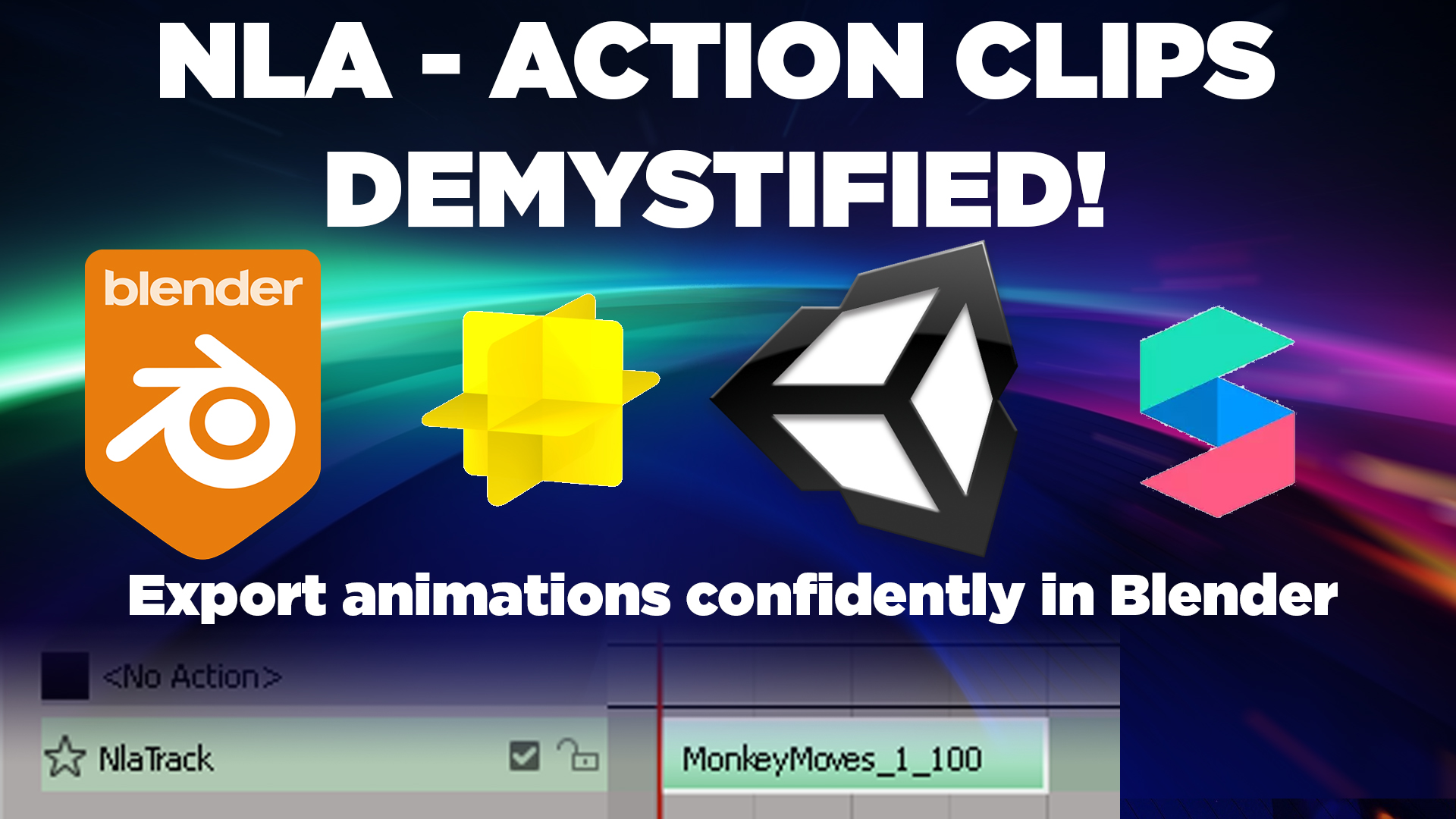 Blender NLA - ACTIONS clips DEMYSTIFIED [Export to Unity, Lens Studio,  Spark AR, etc] - BlenderNation