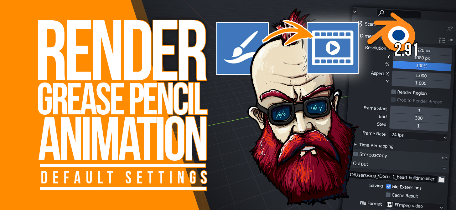 How to Render a Grease Pencil Animation Video | Basic Settings | Blender   - BlenderNation