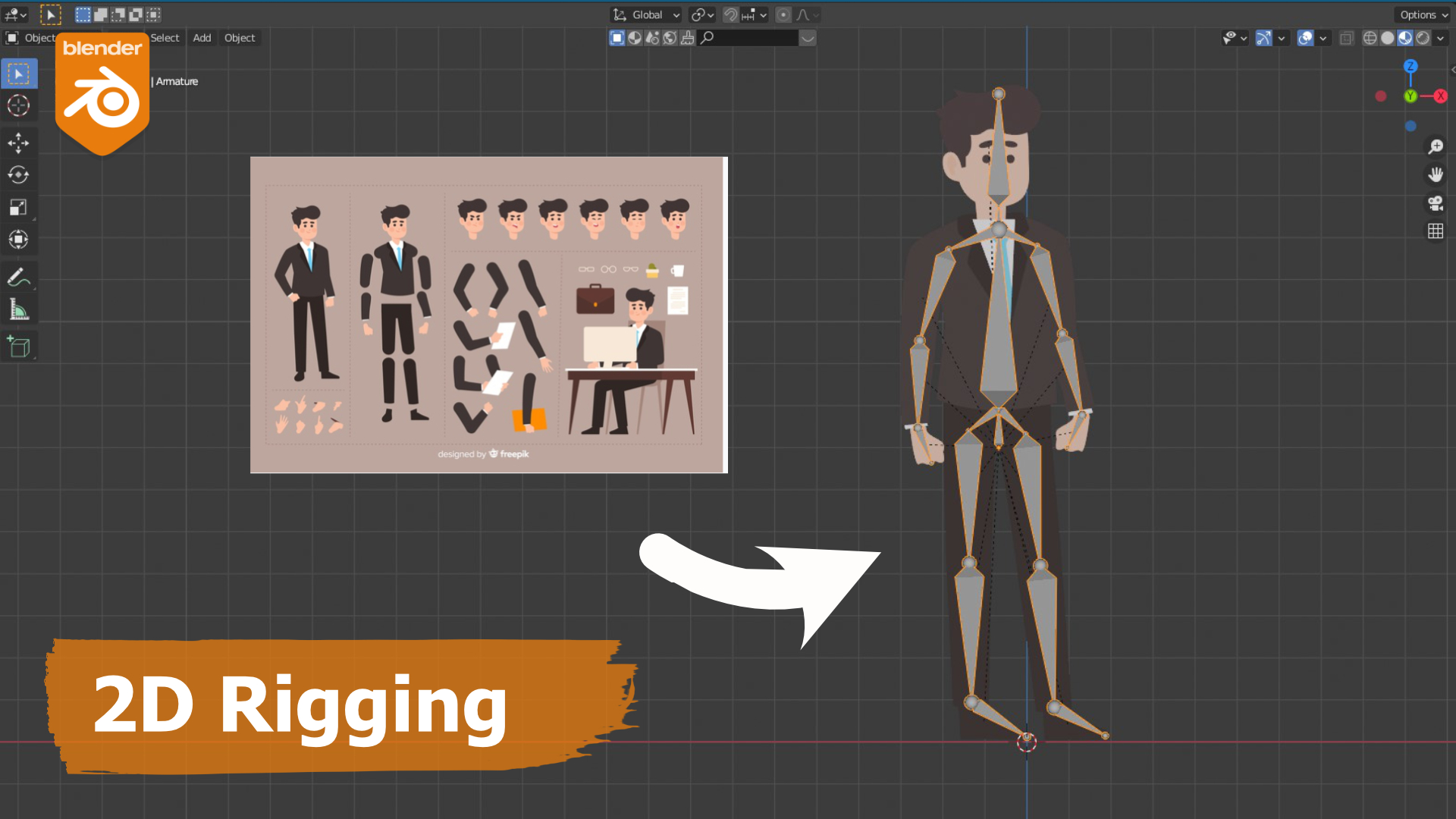 How to rig a 2D character - BlenderNation