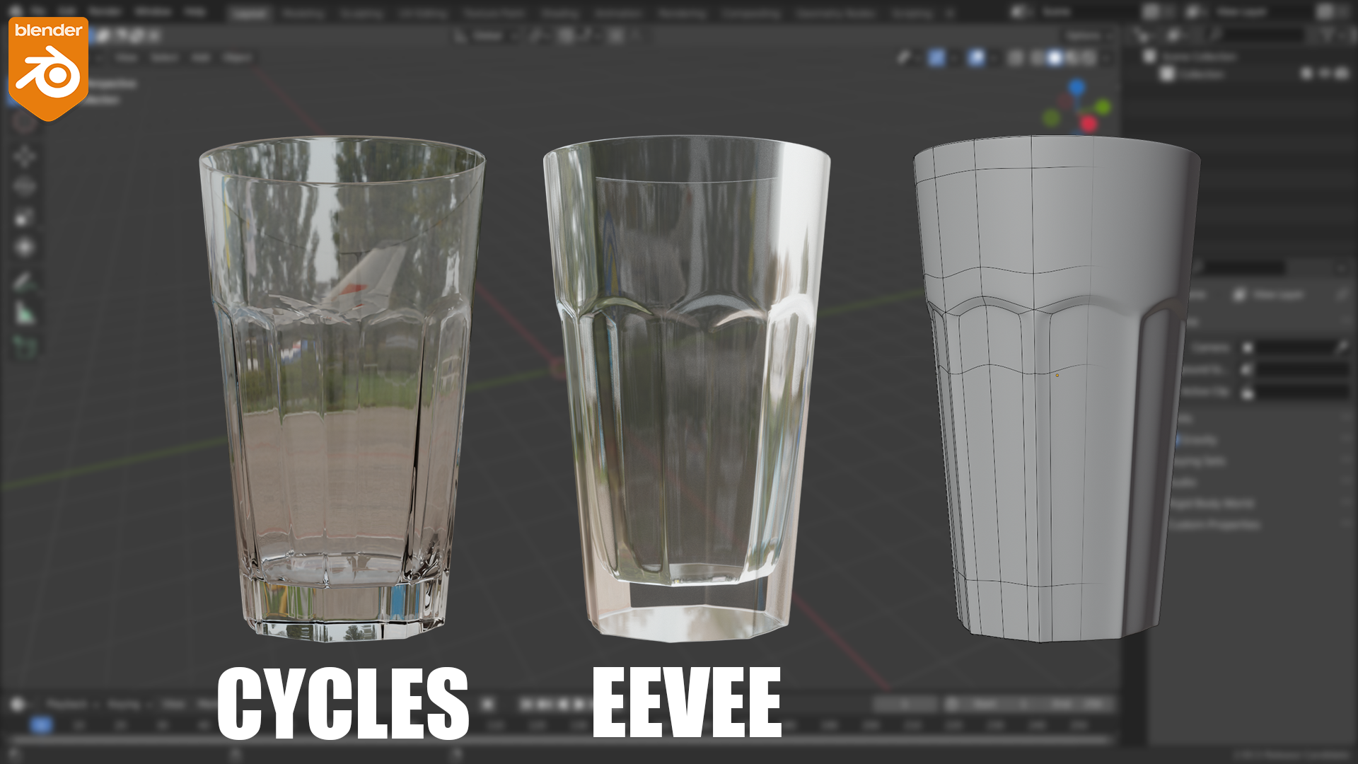 Meer dan wat dan ook Transformator Brig How to make realistic glass in Blender(Eevee and Cycles) - BlenderNation