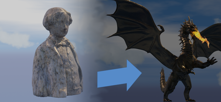 Statue to Dragon Morph
