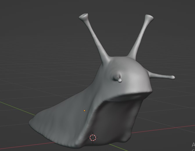 My model of the snail before using Leonardo