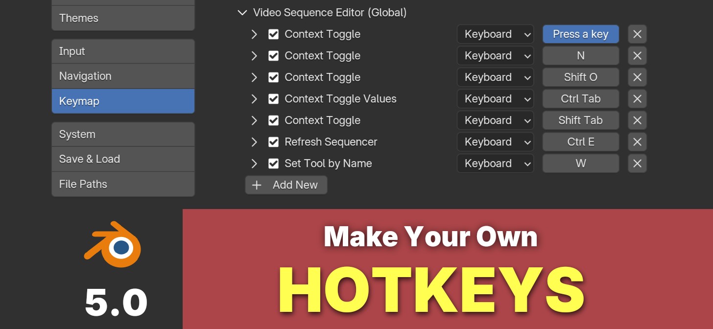 Create a Custom Keymap (Hotkeys) in Blender 5.0 - BlenderNation